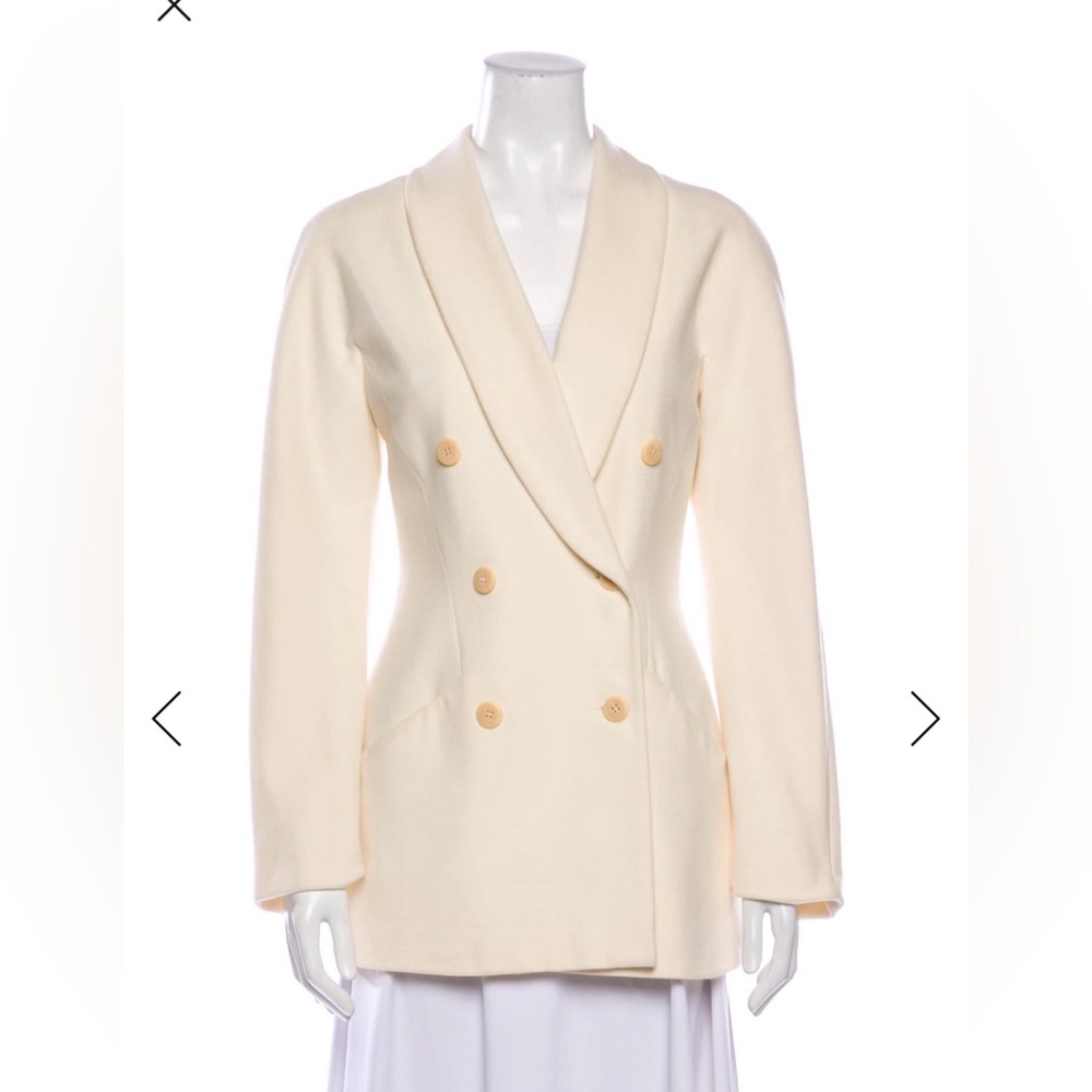 Escada Cashmere/Wool Double-Breasted Blazer